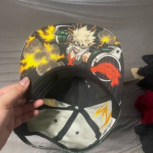 LIKE NEW Cap My Hero Academia green orange yellow black Bakugo